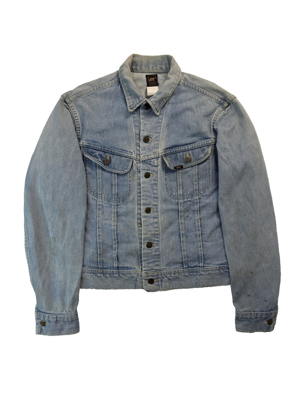 Lee 220J Vintage 70s 80s Blue Denim Jacket Mens Size Medium M